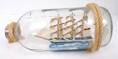 Vtg Ship In A Bottle 3 Sails Collectible Sea Ocean Decoration Gorch Fock 7 X 3  • $20