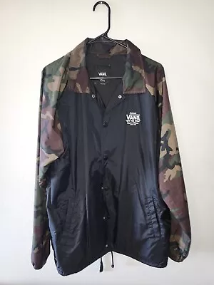 Vans Off The Wall Custom Classic Torrey Mens XL Windbreaker Snap Camo Jacket • $40