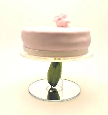 Cake Topper Acrylic Mirror Separator Stand Cake Display 4  High X 12  Diameter • £35.70