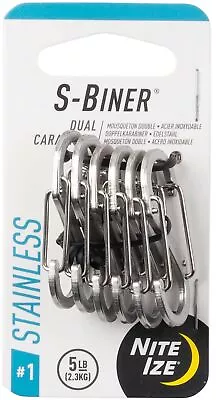 Nite Ize 6-Pack S-Biner Stainless Steel Dual Carabiner #1 - Stainless • $13.41