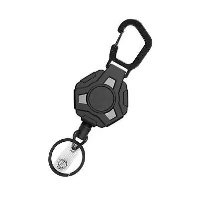 Retractable Keychain Storage Hook Outdoor Carabiner Gift Gadget For Camping • £6.26