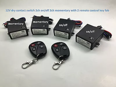 12v 4ch Dry Contact With 2ch On/off And 2ch Momentary Remote Relay Switch RS34 • $42