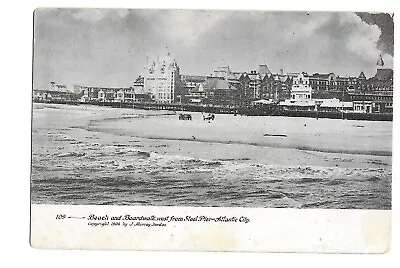 Beach And Boardwalk From Steel Pier Atlantic City NJ Postcard • $3