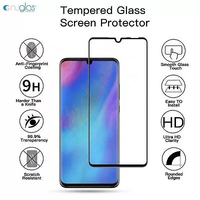 NUGLAS 3D Full Cover 9H Tempered Glass Screen Protector For Huawei P30 PRO Lite • $7.46