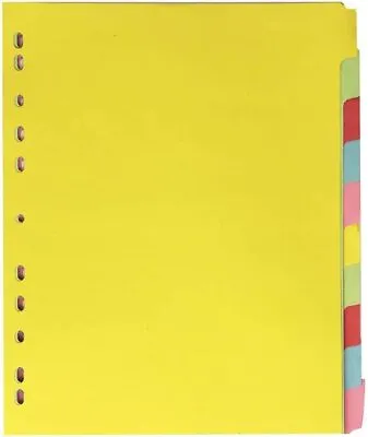 £1.27 • Buy File Dividers Elba A4 10 Part Extra Wide Assorted For Binders And Folder 1 Set 