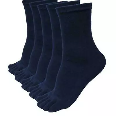 £10.59 • Buy 5 Pairs Men Sports Running Five Finger Toe Socks Elastic Casual Medium Tube Sock
