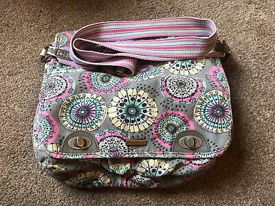 £3.25 • Buy Weird Fish Cotton Shoulder Bag Lovely Material For Repair / Repurposing See Desc