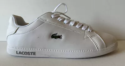 Lacoste Graduate Leather Trainers Ladies White Size UK 4 #REF65 • £49.99