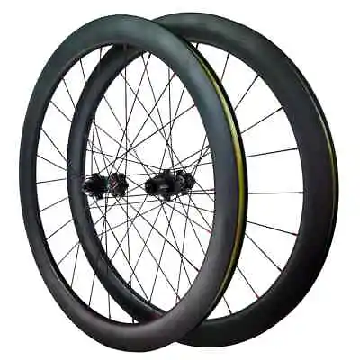 Carbon Wheels Disc Brake 700c Road Bike Wheelset Clincher Tubeless 12speed • $573.75