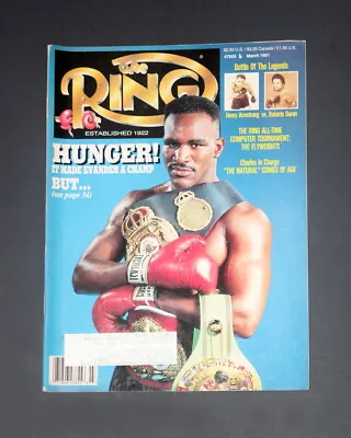 $9.99 • Buy The Ring Boxing Magazine March 1991 Evander Holyfield