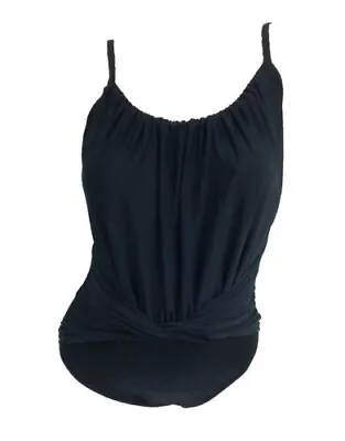 Victoria's Secret   Miraclesuit Magicsuit Ruched  One Piece Swimsuit Black  4 • $64.99