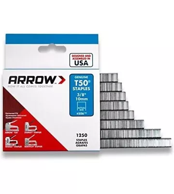 ✅Arrow 506 T50 3/8  Staples 10 MM 1250 Count#️⃣Y03 • $7