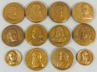 Lot Of 12 The Hall Of Great Americans Bronze Medals / Coins Metallic Art Co. N.Y • $79.95