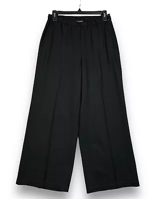 Eileen Fisher Wide Leg Black Cropped Pants Womens Size XS Tencel Lyocell Pockets • $28.94