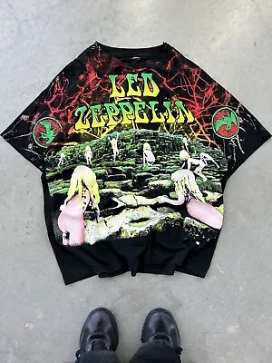 Vintage 1992 Led Zeppelin House Of Holy All Over Print T-Shirt • $300