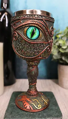 Wizard's Alchemy Eye Of The Dragon Wine Goblet Chalice 7oz Sauron Decor Figurine • $40.45