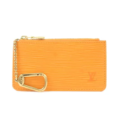 Auth Louis Vuitton Epi Pochette Cles Coin Case Mandarin Orange M6380H Used • £152.52