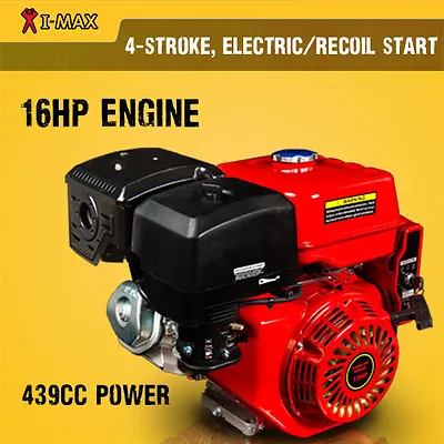 16HP Petrol Engine OHV Stationary Motor Horizontal Shaft Electric Start Recoil • $479.90