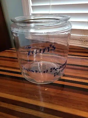 Vintage Tom's Toasted Peanuts Glass Jar Without Lid • $50