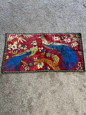 Vintage Peacock Wall Carpet Tapestry Made In Lebanon • $50