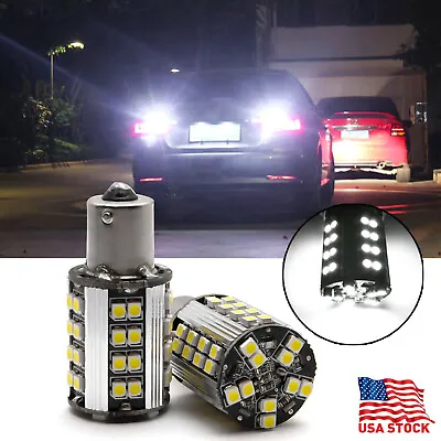 7506 1156 BA15S 50-LED 6000K Xenon White Rear Turn Signal Light Lamp Bulb Bright • $7.99