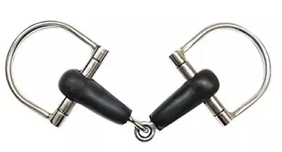 Showman PONY Stainless Steel 4.5  Rubber Mouth D-Ring Snaffle Bit • $25.99