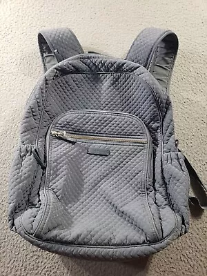 Vera Bradley Backpack Iconic Gray Campus Quilted Extra Large Laptop Book Bag • $49.99