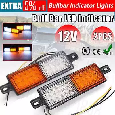 Pair LED Bullbar Indicator Tail Lights Front Park DRL Light For ARB TJM Lamp AU • $18.99