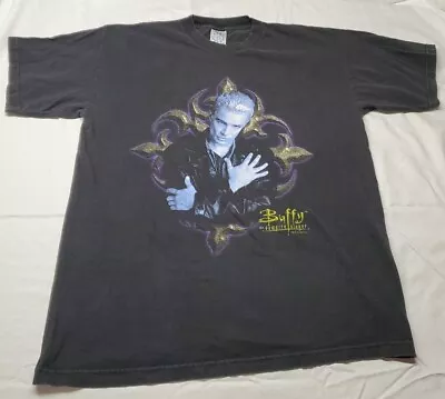 Vintage Spike Buffy The Vampire Slayer Blue Grape T-Shirt Size Large Black • $179.97