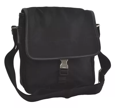Authentic PRADA Nylon Tessuto Saffiano Leather Shoulder Cross Bag Black 7936I • $6.50