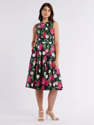 SALE OFF - Review Australia - Raspberry Peony Dress - Black/Multi - Free Postage • $115.99