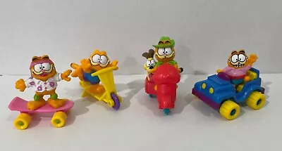 Garfield 1988 McDonalds Happy Meal Toys Complete Set Of 4 #s 123 & 4. • $13.45