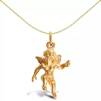Ladies Solid 9ct Gold Mersham Jewels Cherub Angel Charm Pendant • £200.99
