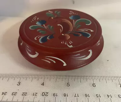 Vintage Norway Rosemaling Wooden Trinket Box • $9.99