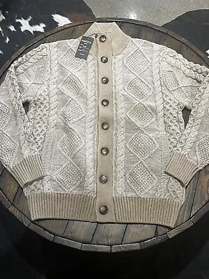 Inserch Nwt Men’s Cable Knit Button Up Sweater With Pockets Size L • $79.99