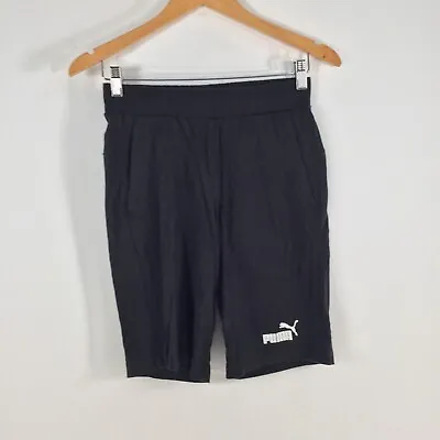 $19.95 • Buy Puma Mens Shorts Size S Black Stretch Shorts Cotton Pockets Sweat 039214