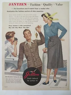 Vintage Australian Advertising 1953 Ad JANTZEN CLOTHING Fishing Art  • $14.95