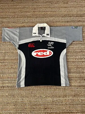 £80 • Buy Natal Sharks Temex Techtex Home Rugby Shirt 2003 L Used Excellent Condition