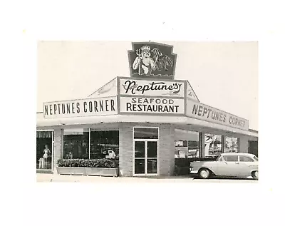 Neptune's Seafood Restaurant In Virginia Beach Virginia C 1950s • $5.95