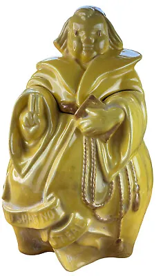 Red Wing Pottery Yellow Friar Tuck Cookie Jar Monk Thou Shalt Not Steal 11” • $49.99
