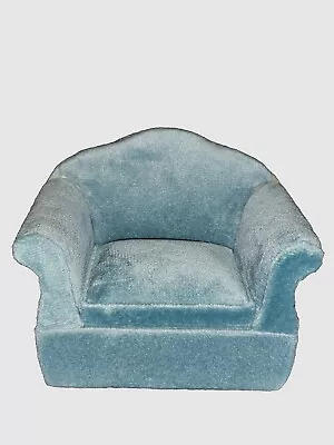 Aztec Dollhouse Miniature Modern Living Room Velvet Chair In Teal T2021 • $18.50