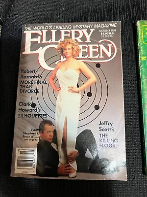 ELLERY QUEEN Mystery Magazine October 1988 Cybill Shepherd/Bruce Willis Cover • $10