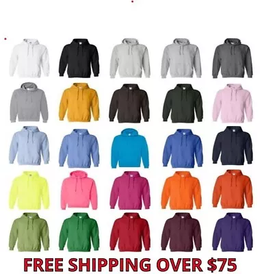 Gildan Men's Fleece Hooded Pullover Sweatshirt 18500 S-5XL Soft Warm Hoodie New • $18.99