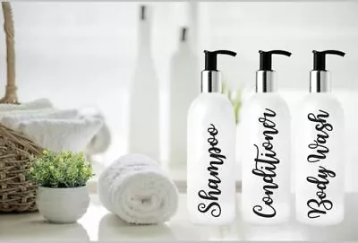£1.90 • Buy Bathroom Wash Room Vinyl Decals For Spray Pump Bottles Personalised Home Decor