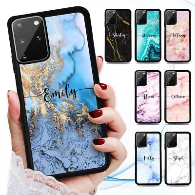 Personalised Name Marble Case Cover For Oppo A16s A54s A54 A91 A76 A53 A9 A5 • $9.99