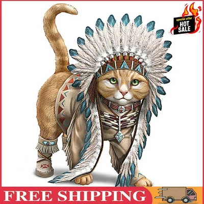 $11.65 • Buy 5D Diamond Painting Cat Mosaic Art Full Drill Round Home Classroom Decoration