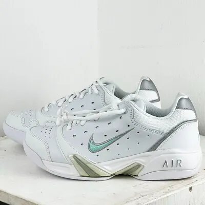 Nike Womens Trainers Tennis Air Resolve White Deadstock Sports Casual Sneakers • £27.50