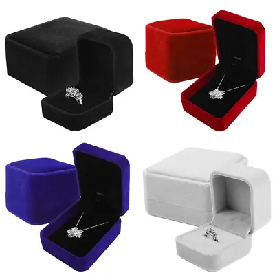 Luxury Velvet Jewelry Box Organizers Necklace Pendant Ring Earing Case Gift Box  • $5.99