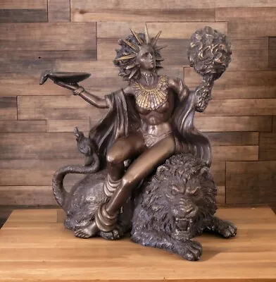Cybele / Rhea Roman Greek Mythology Mother Of Gods Statue Titan Lions Bronze  • $74