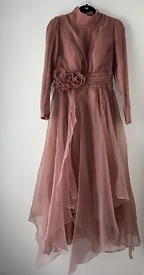 Size 4/6 Coral Pink Prom Or Wedding Evening Occasion Dress • £50